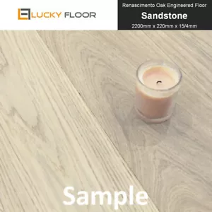 15mm Sandstone Oak Engineered Flooring Sample Floating Hardwood Timber Floor - Picture 1 of 4