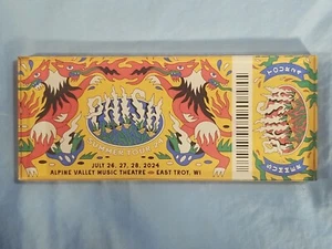 Phish Summer Tour ALPINE VALLEY WISCONSIN 7-26,27,28-2024 Lucite Ticket Magnet - Picture 1 of 2