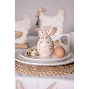 Osterhase Dekoration Ostern Hase Tischdeko Kaninchen Beige 7x7x13 cm - Bild 1 von 5