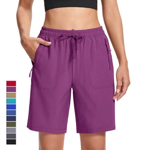 Womens Casual Golf Shorts Quick Dry Lightweight Summer Hiking Work Travel Shorts - Picture 1 of 90