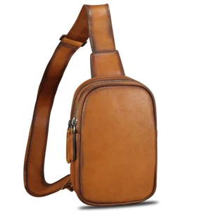 Bolso bandolera pequeño de cuero genuino para mujer - Imagen 1 de 12