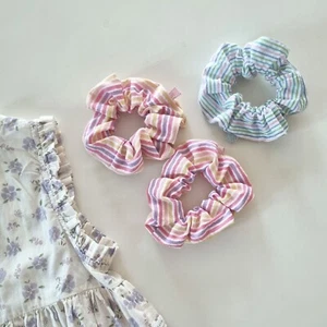 Handgefertigter süßer Zuckerwatte Sherbet Scrunchy Haargummi für Frauen Mädchen Kinder - Bild 1 von 10