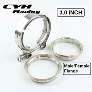 3" V-Band Clamp  Flange Kits For Turbo Exhaust Downpipes 3.0 Inch V Band - Picture 1 of 6