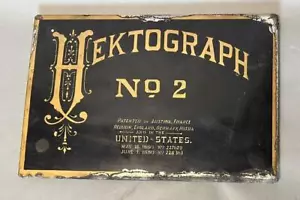 Letrero o placa publicitaria antigua de impresión de hectógrafo n.o 2 - Imagen 1 de 7