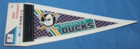 VINTAGE ANAHEIM MIGHTY DUCKS MINI PENNANT NOS UNUSED Cover