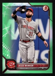 Jesse Winker 2022 Bowman Neon Green 67/399 SP Cincinnati Reds - Picture 1 of 2