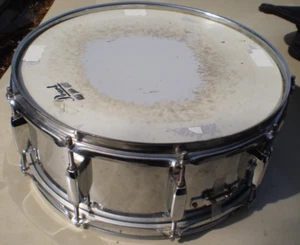 Pearl Steel Shell Snare Drum with Backpack Carry Case 14" - Picture 1 of 6