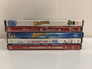 Kids DVD lot (5); Ralph Breaks Alpha Omega Cars Madagascar Secret Life Pets EUC - Bild 1 von 6
