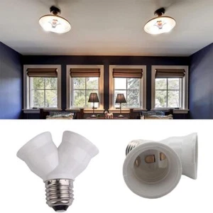 E27 1 Bis 2 E27 Led -Glühbirnenlampenadapter -Konverter N -Socket V5M M8Y4 F4C3 - Picture 1 of 12