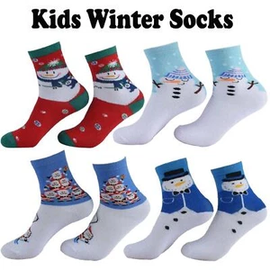 Kids Socks Novelty Stocking Boys Polycotton Xmas Winter Christmas Girls Gifts UK - Picture 1 of 14