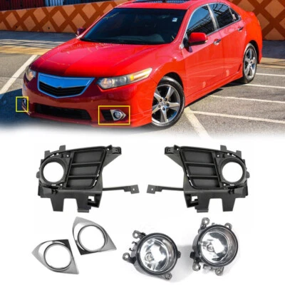 1 Set Front Bumper Fog Light DRL Assembly Driving Lights For Acura TSX 2011-2014 - Imagem 1 de 4