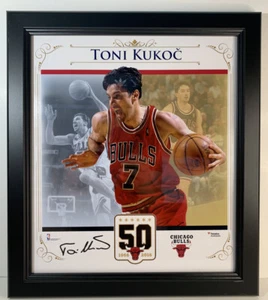 Fanatics Authentic TONY KUKOC Signed Framed Photo Chicago Bulls 17 X 15 Picture - Picture 1 of 10