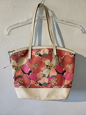 Bolso de Mano Reliquia Floral Lona Cartera Cremallera Top Verano Hadley Fósil  Foto 1 de 4