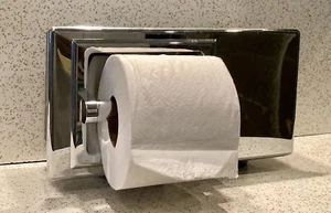 Hall Mack Vintage NOS Recessed Chrome CONCEAL- A-ROLL Mid Century Bathroom - Picture 1 of 15