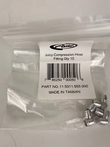 AVID JUICY KOMPRESSIONSSCHLAUCHVERSCHRAUBUNG 10 STÜCK NEU SILBER 11.5311.555.000 - Bild 1 von 2