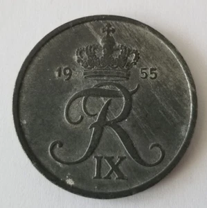 1955 5 Ore Denmark - Frederik IX - Picture 1 of 3