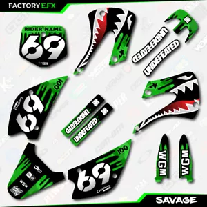 Green Savage Camo Racing Graphics Kit fits Kx100 05-13 Plates Kx 100 2005-2013 - Bild 1 von 5