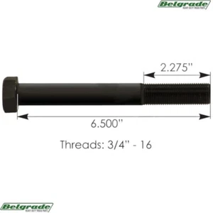 M4922 Adapter Bolt 3/4in -16 x 6-1/2in Lg., GR8 Replaces Hendrickson 21867-023 - Picture 1 of 1