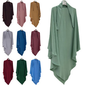 Ramadan Muslim Prayer Hijab Khimar Islamic Niqab Women Jilbab Burqa Tops Abaya