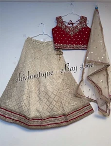 Girls Indian Asian Punjabi Pakistani Lengha / Lehenga Choli Size 32 (10- 11 Yrs) - Picture 1 of 7