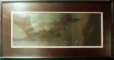 CALDERO NEGRO 1985 DISNEY, CONFIGURACIÓN BG PRODUCCIÓN SARTÉN, COMO NUEVO, ENMARCADO 38x20", con certificado de autenticidad Foto 1 de 4