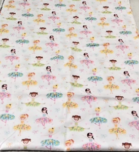 Riley Blake Designs Fabric Ballerina Bows On White Background 44 X 72 - Picture 1 of 3