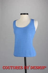 Camiseta sin mangas St John Knits Santana Shell azul Riviera talla mediana nueva con etiquetas señora $300 - Imagen 1 de 2
