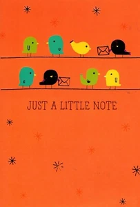 Bird Birds Chitchat Penpal A Little Note For You Blank  Hallmark Greeting Card - Picture 1 of 3