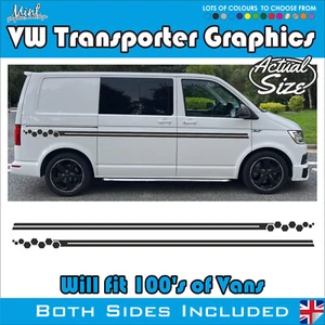 SWB VW Transporter Camper MOTORHOME Stripes Decals Stickers Van Graphics 301 - Picture 1 of 4