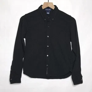 Ralph Lauren Girls Classic Button Down Shirt Black Size XL Preppy Prep Dress - Picture 1 of 7