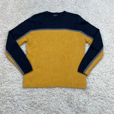 Suéter BKE Hebilla Para Hombre Mediano Amarillo Azul Informal Manga Larga Manga Larga Foto 1 de 4