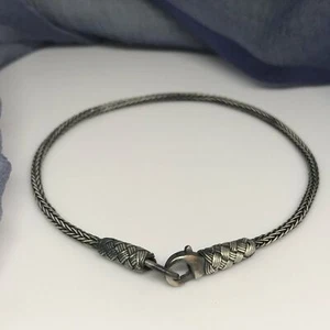 Hand-Woven Silver Bracelet Size 7 1/2'', thank you - Picture 1 of 6