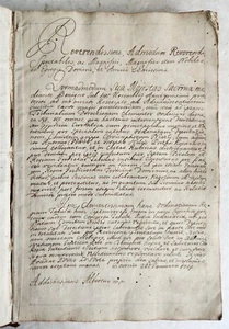 1769 LAW MANUSCRIPT in LATIN antique FOLIO 300 pages COURT DECISIONS - Picture 1 of 14
