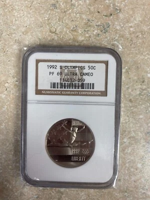 1992-S Olympics Gymnastics Modern Commemorative Half .50 PF 69 Ultra Cameo NGC - Image 1 of 4