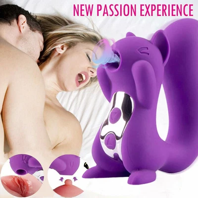 Vibrador chupador de ardilla consolador chupador de clítoris mujeres masajeador de punto G juguete sexual mujeres Foto 1 de 4