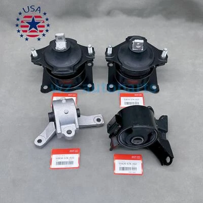 New! For 2007-2013 Acura MDX V6 3.7L 4pcs Engine Mounts & Transmission Mount Set Foto 1 de 4