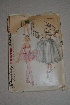 Simplicity 4032 sewing pattern vintage ballet costume, teen size 10 - Image 1 of 4