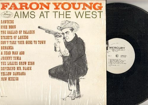 Young, Faron - Faron Young Aims At The West 20840 Promo LP Vinyl Record - Image 1 of 1