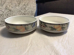 Mikasa INTAGLIO GARDEN HARVEST CAC29 Set of Two 6” Cereal Bowls NWOT #PP-1 - Picture 1 of 11