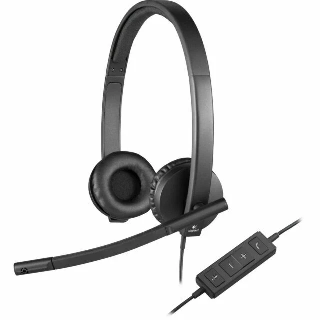 Logitech H570e USB Stereo Headset - Black (981-000574)