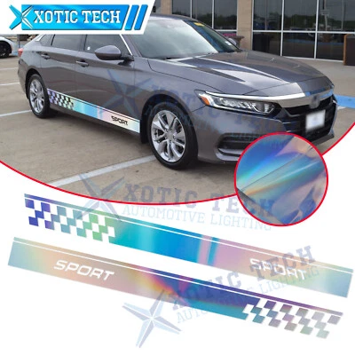 Glossy NEO Checkered Racing Body Decal Stripe Decal Vinyl For Honda Accord Civic - Image 1 of 4