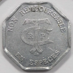 1923 Transports En Commun Parisienne 20 C Paris France Transit Token, 660 BD #1 - Picture 1 of 2