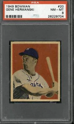 1949 Bowman #20 Gene Hermanski - PSA 8 - Image 1 of 2