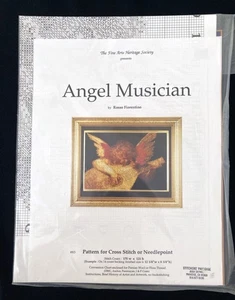 NEW Fine Arts Heritage Society Angel Musician Cross Stitch Pattern Florentino - Picture 1 of 2