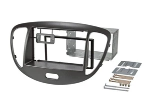 Radioblende Set Doppel DIN Autoradio für Hyundai i10 2008-2013 dunkelsilber - Bild 1 von 1