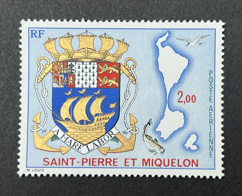 Saint-Pierre et Miquelon 1974 Poste Aérienne n° 58 Neuf** - MNH  - Armoiries - Photo 1/1