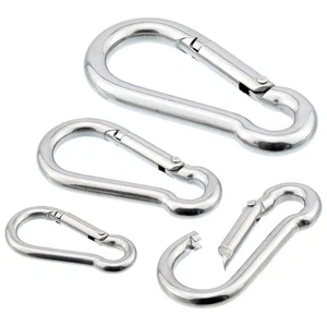 Karabinerhaken Edelstahl V4A A4 rostfrei Karabiner Haken Schnapphaken 30-140mm - Bild 1 von 25