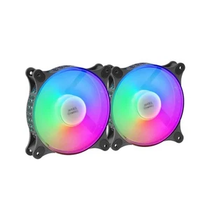 Mars Gaming MF-DUO, Kit 2 FRGB Rainbow 360° Fans, Ultra-quiet, Dual Connection 3 - Afbeelding 1 van 6