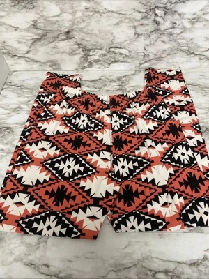 Nuevos Leggings LuLaRoe Naranja/Negro Talla Única 2-12 Foto 1 de 4