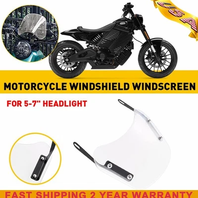 Reemplazar parabrisas universal para moto faro carenado parabrisas 5-7" Foto 1 de 4